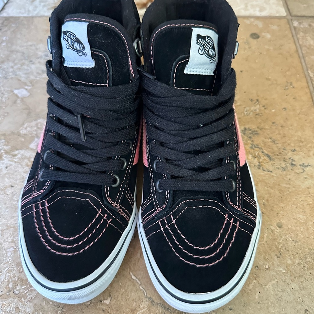 Vans Black and Pink High-Tops